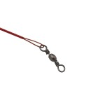 Struna din otel pentru pescuit, 23 cm, culoare rosu, set de 5 bucati